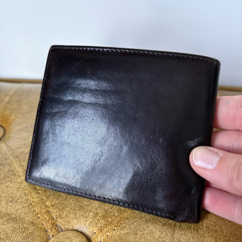 Ted Baker London Men's Leather Bifold Wallet - Brown Paisley Lining - Picture 4 of 12